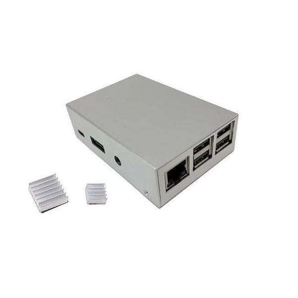 Hi-Tec Aluminum Raspberry Pi 3 Model B B Plus Case - Silver HI1582582